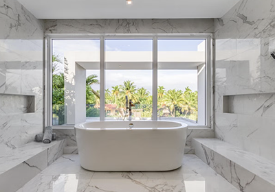 Marble bathroom interior with Turkish marble