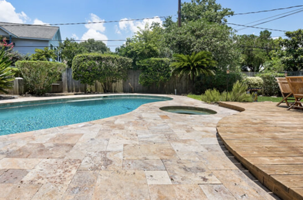 Travertine slabs showroom